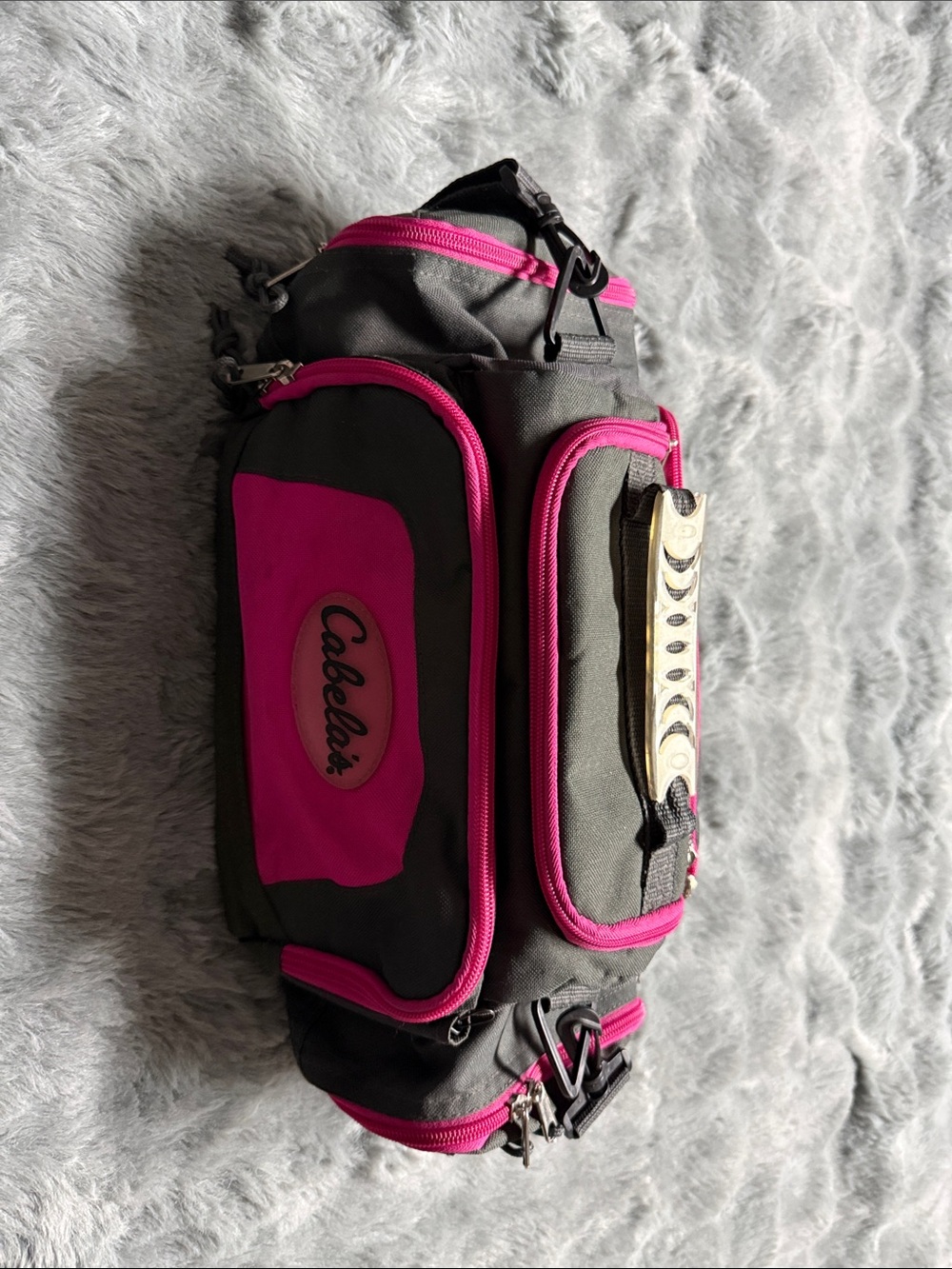 Cabela's Gray and Pink Crossbody Utility Bag